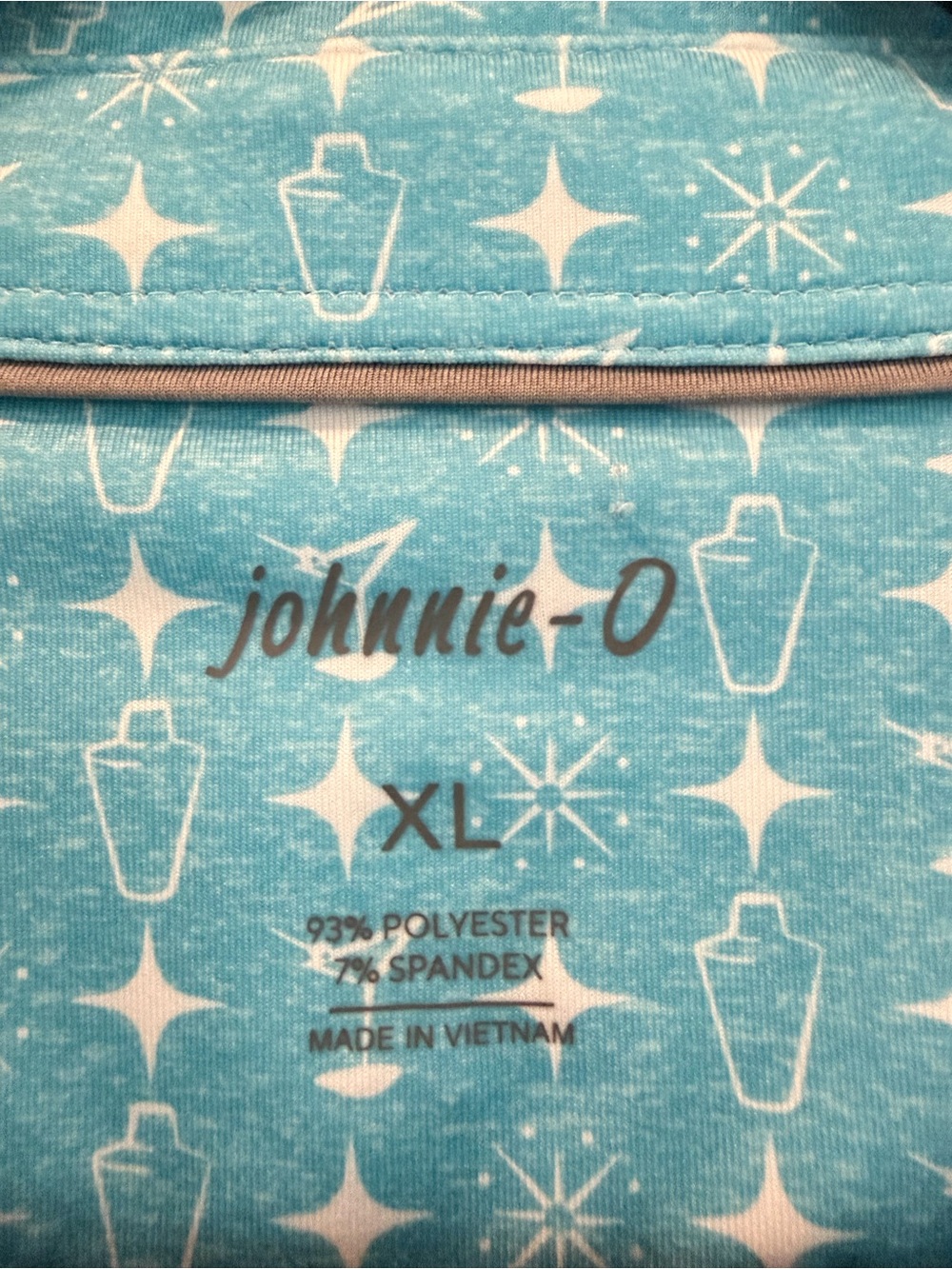 johnnie-O Aqua Martini and Shaker Golf Polo - Picture 4 of 7